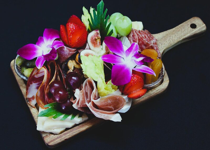 Fruit and meat platter with prosciutto and melon